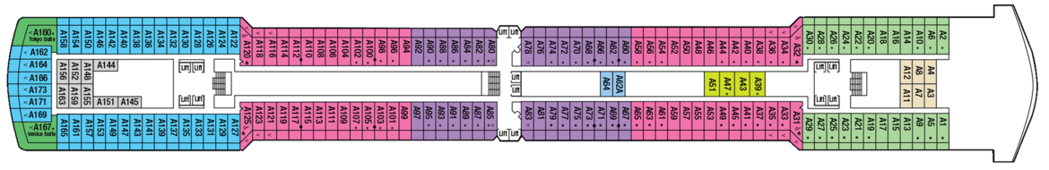P&O Crusies, Arcadia, Deck 8 - A Deck.png